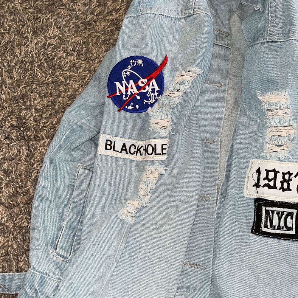 Denim Patch Jacket - image 6